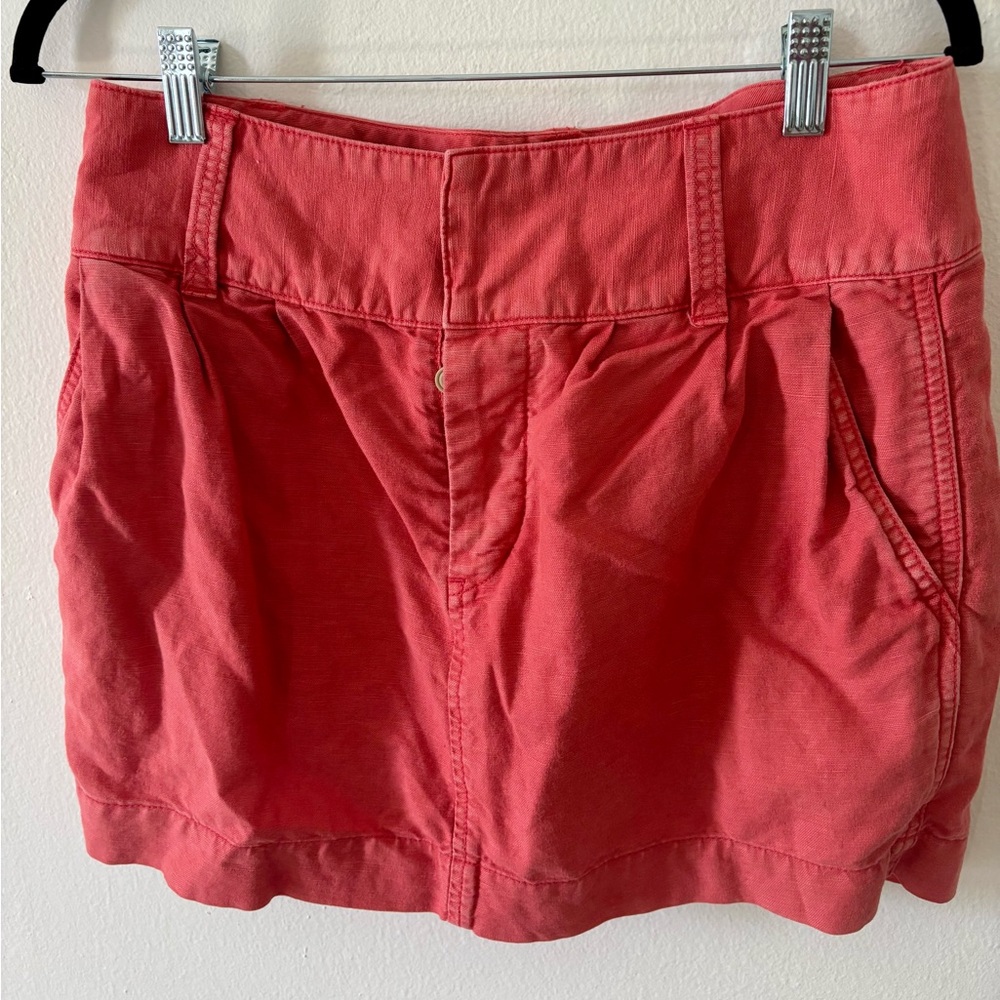 Women's Coral linen skirt